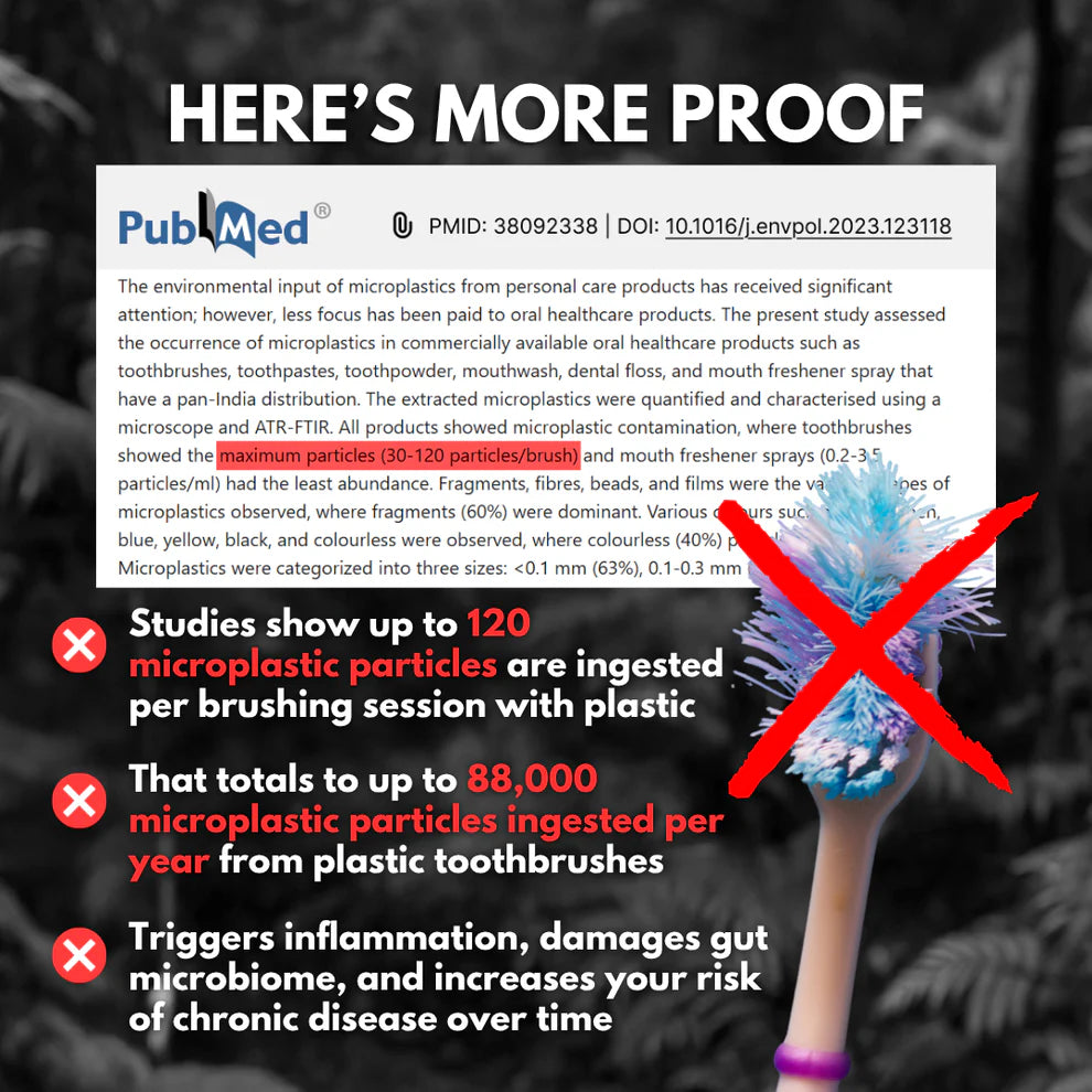 PRIMALS Horse Bristle & Bamboo Toothbrush (4 Pack)