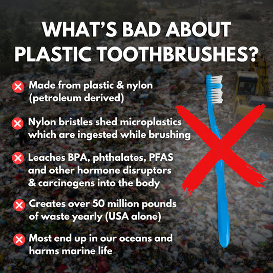 PRIMALS Horse Bristle & Bamboo Toothbrush (4 Pack)